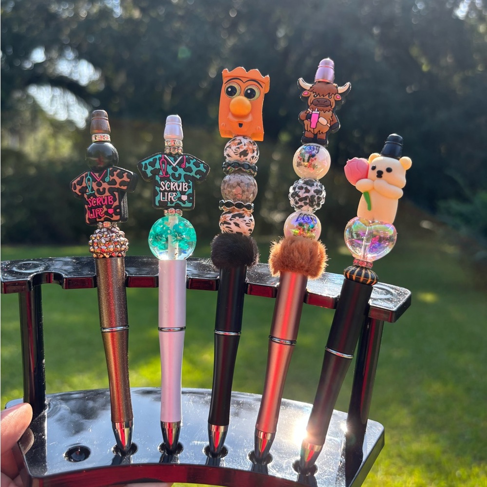 Colorful Animal-Themed Beaded Pens prices vary click on listing